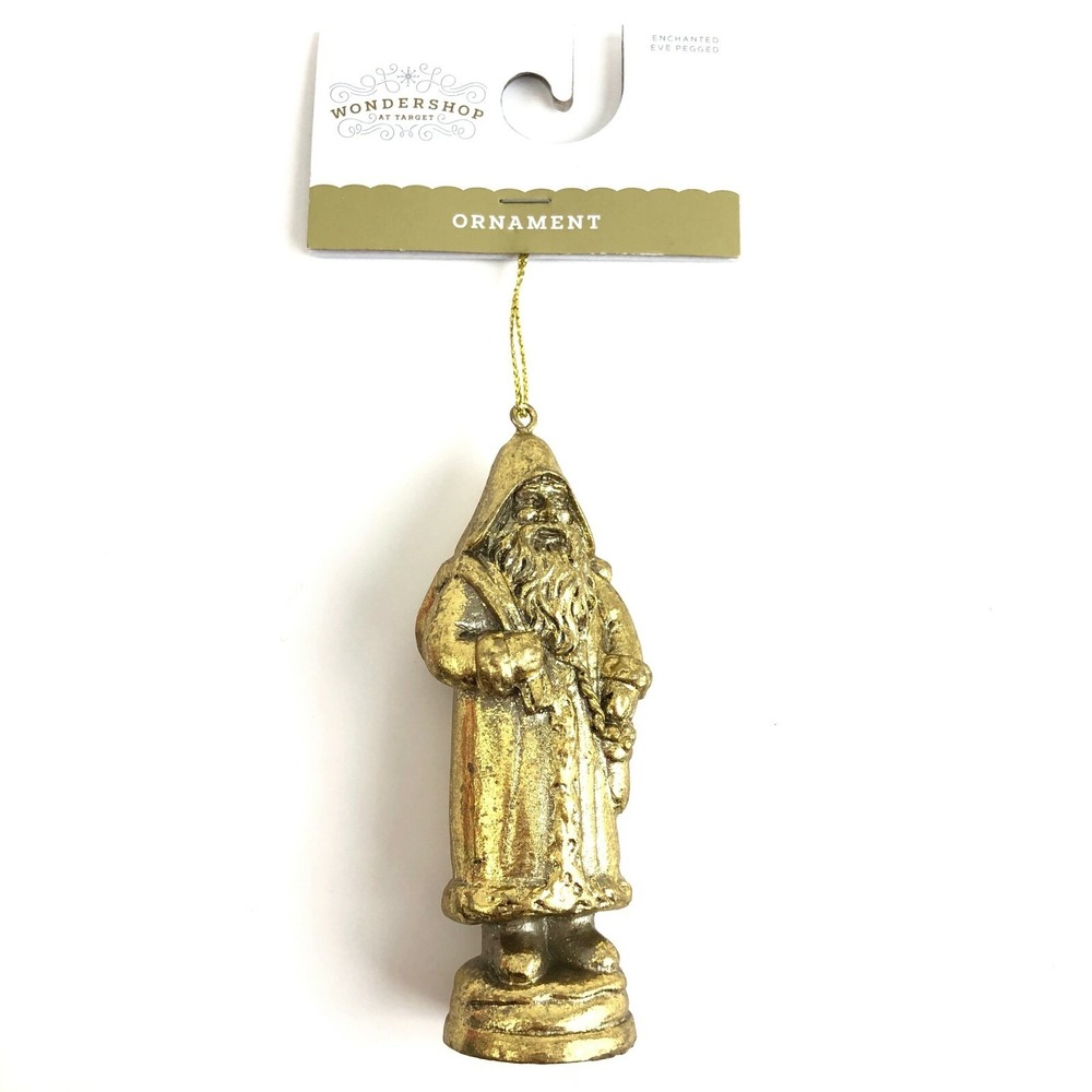 Santa Claus Gold Christmas Tree Ornament Wondershop Target 2018 Father Christmas